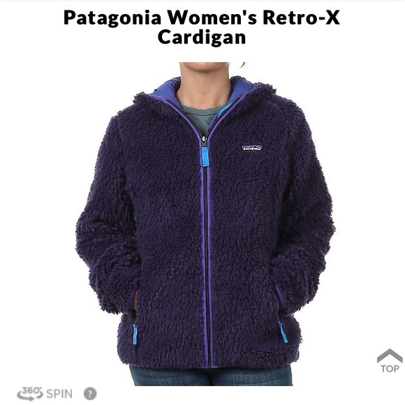 Patagonia Retro X Cardigan Purple Teddy Fleece Jacket - Picture 6 of 8